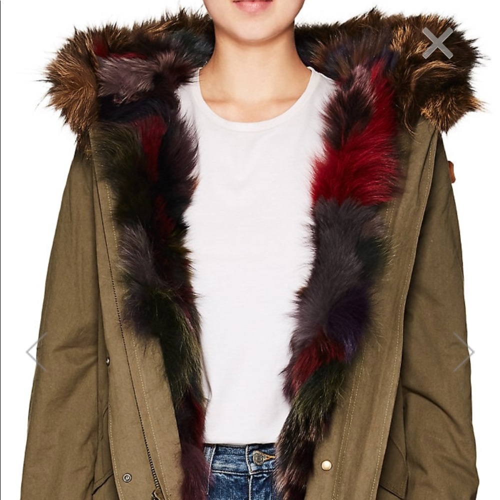 Real Fur Barneys New York Hooded Parka
